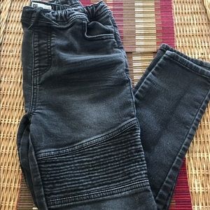 Black Moto style jeans boys size 10 nwot